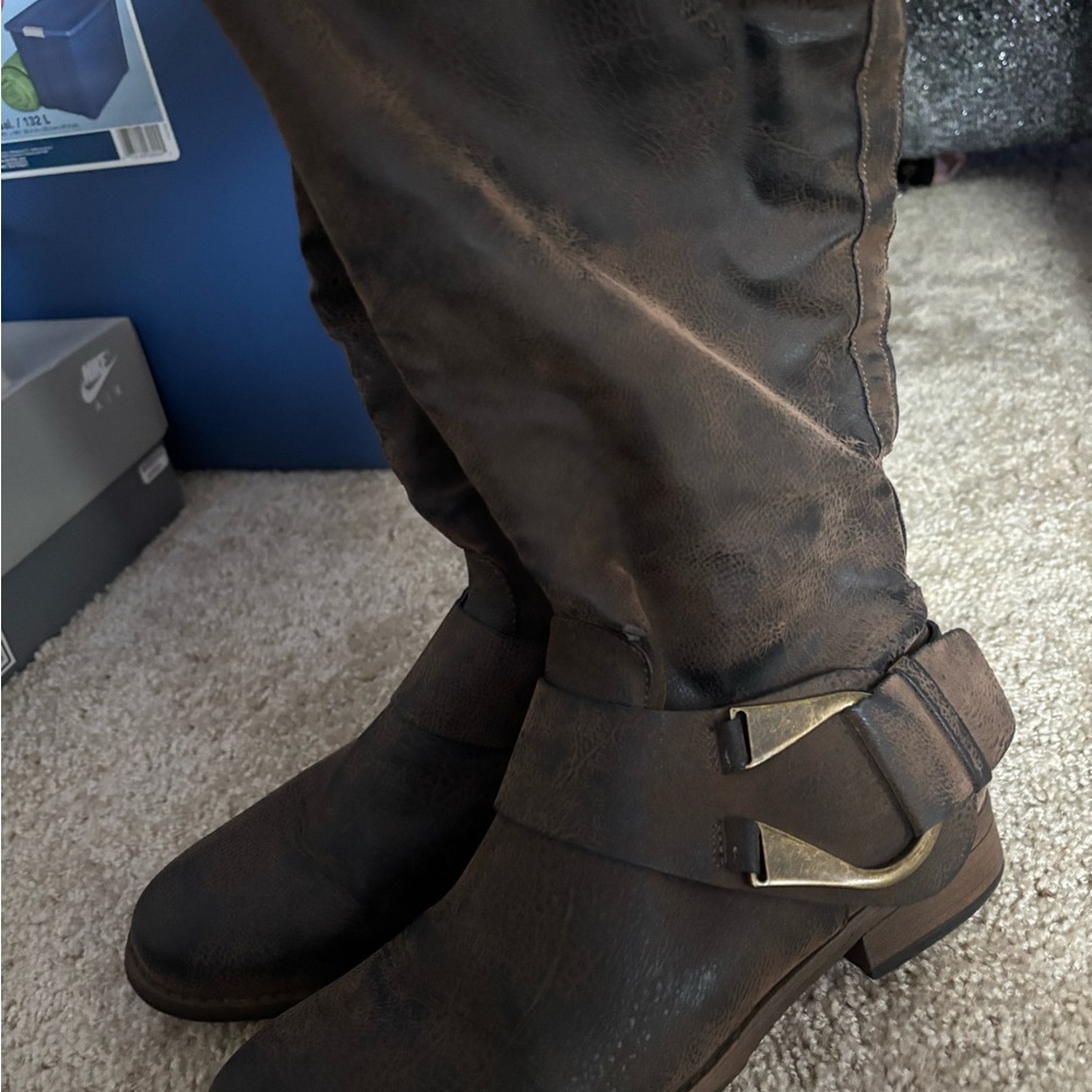 Brown Knee-High Boots
